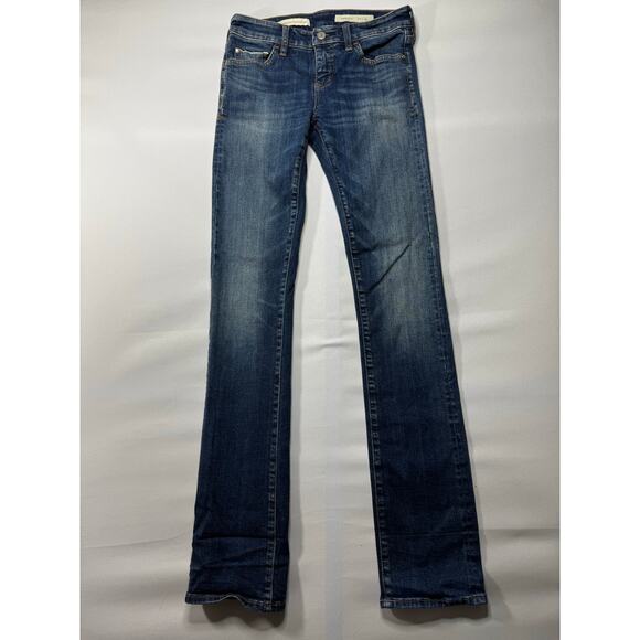 Pilcro and the Letterpress Denim - Pilcro & The Letterpress Women's Parallel Skinny Blue Denim Jeans - Size 26x32.5